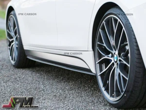 P Style Carbon Fiber Side Skirt Lip For 14-17 BMW F22 M-Sport 228i 235i M235i - Picture 1 of 2
