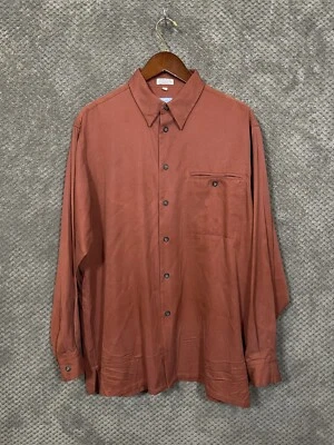 Cypress Men’s Shirt 75% Silk Sz L Long Sleeve  Red? Orange? - Image 1 of 4