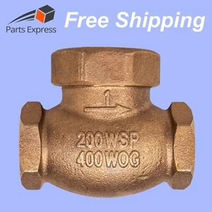 1" SPRING CHECK VALVE (BRONZE 200 WSP) W/ PTFE DISC,  ASME, #50T - Picture 1 of 8