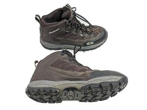 Salomon Mens US 10.5 EUR 44.5 Brown Waterproof Hiking Boots