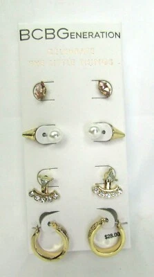 BCBGeneration BCBG 珠宝 "Celebrate The Little Things" 4 双耳环 41340 — 第 1/2 张图片