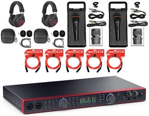 Focusrite SCARLETT 18I20 4G 4th Gen Recording Interface+Headphones+Mics+Cables - Picture 1 of 12