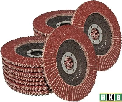 HKB® Schruppscheiben Fächerscheiben Ø125 x 22,23 Menge und Körnung wählbar braun