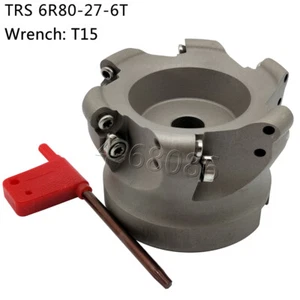 1 pieza TRS 6R80-27-6T 6R80mm 6Flauta fresa frontal PARA RDMT1204 inserto de carburo - Imagen 1 de 7