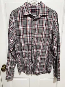 Men’s Large Slim Fit Untuck It Plaid Long Sleeve Button Down Shirt - Picture 1 of 3