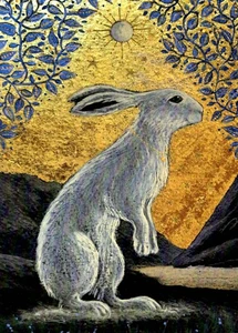 PAGAN WICCAN GREETING CARD Creggan GODDESS BIRTHDAY HARE CELTIC HANNAH WILLOW - Picture 1 of 8