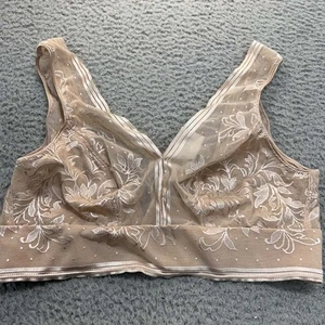 Wacoal Bra One Size Bralette 810340 Net Effect Soft Cup Floral Full Coverage - Picture 1 of 7