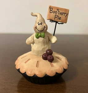 SELTENER Blüteneimer "Boo" Berry Pie Harz Halloween Geist Figur Suzi Skoglund - Bild 1 von 5