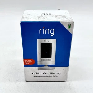Ring Stick Up Cam Battery Wireless Outdoor/Indoor Camera White B0C5QRZ47P - NEW - Picture 1 of 5