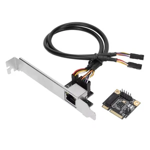 Mini PCI E Gigabit Ethernet Card 10/100/1000Mbps Free Drive RTL8111H RJ 45 - Picture 1 of 14