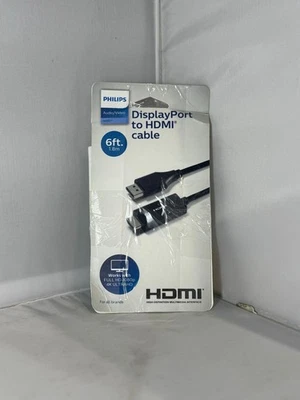Philips 6' Display Port to HDMI Cable - Black - Image 1 of 3