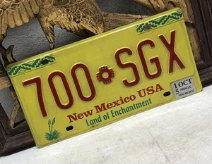 New Mexico 2015 gelbes Land der Verzauberung Nummernschild 700 SGX - Bild 1 von 6