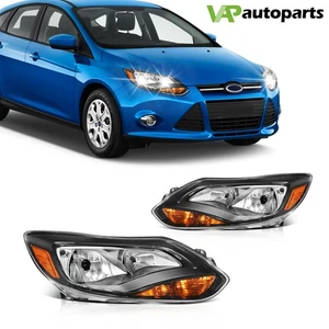 For Ford Focus 2012-2014 Front Headlights Assembly Pair Replacement Headlamp - Picture 1 of 9