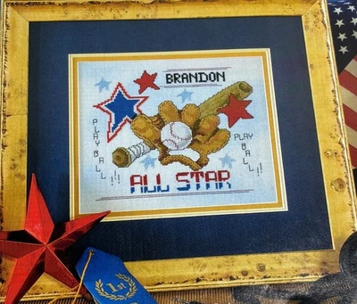 All Star Baseball Counted Cross Stitch Pattern Magazine Pages - Image 1 of 4