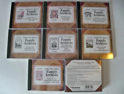 Juego de 11 discos Family Tree Maker CDS 110, 156, 239, 255, 256, 354, 449, 500... Foto 1 de 4