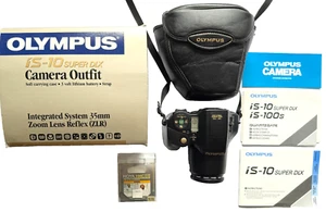 EXCELLENT OLYMPUS IS-10 SUPER DLX FILM CAMERA WITH CASE, FILTER IN ORIGINAL BOX - Picture 1 of 9