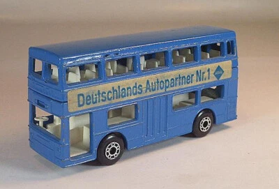Matchbox Superfast Nr. 17 The Londoner Bus blau ARAL anthrazit Base #043 - Bild 1 von 3