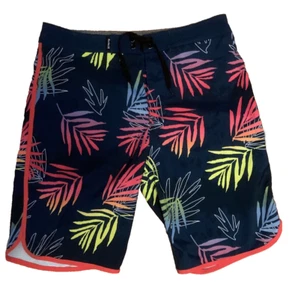 Hurley Boys Board Shorts Surf Trunk Multi Color Tropical Size 16/28 - Picture 1 of 5