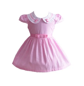Cinda Niñas Vestido de Fiesta a Rayas en Azul Rosa 6 9 12 18 24 Meses 3 4 5 6 7 Años - Imagen 1 de 6