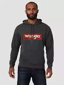 Herren Wrangler Camouflage Logo Hoodie in Kaviar Heide Alternative - Bild 1 von 4