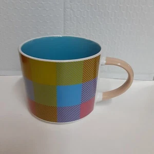 NWT-Crayola 15-oz. Camper Mug Multicolor Checked - Picture 1 of 3