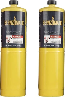Cilindro estilo antorcha de gas Bernzomatic precargado MAP-Pro 14,1 oz - Paquete de 2 (2) Foto 1 de 4