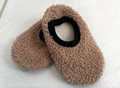Calcetines pantuflas usados para bebé niña beige/marrón talla 4 (5 pulgadas) Foto 1 de 4