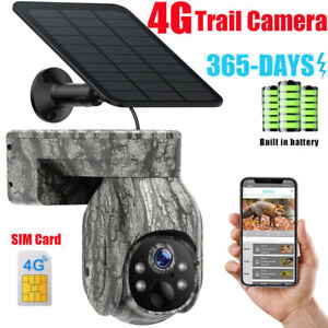 Campark Solar powered Wildlife Camera 2K 4G LTE Cellular PTZ Trail Cam SIM Card