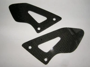 CARBON FIBRE Heel Plates Aprilia Shiver SL GT 750 - Picture 1 of 1