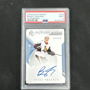 Orologio 2018-19 SP Autentico Futuro Auto #200 Brady Tkachuk/999 PSA 9 Nuovo di Nuovo Rookie - Foto 1 di 2