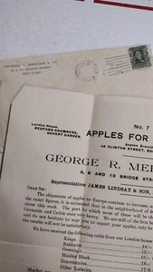 New York Apple Meeker Co Export Obst nach Europa Shen Jct Wv Obstgarten Brief 1903 - Bild 1 von 12