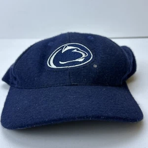 De colección Años 90 Nike Team Penn State PSU Nittany León Lana Azul Sombrero Correa - Imagen 1 de 11