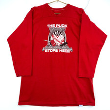 Vintage Wisconsin Badgers The Puck Stops Here Russell Athletic Jersey XL Ncaa