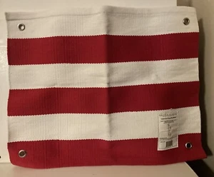 Dash & Albert Catamaran Stripe Red/White 19” x 23” Miniature Rug-Hand Woven - Picture 1 of 13