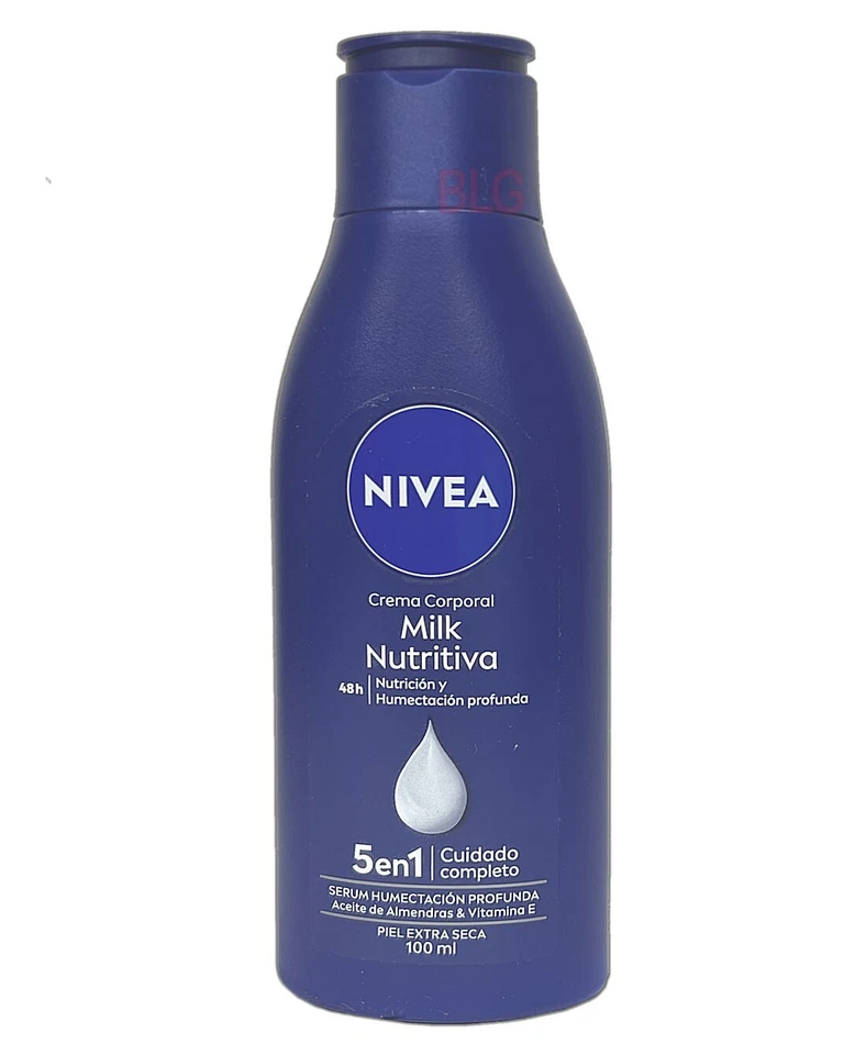 NIVEA Body Cream Lotion MILK NUTRITIOUS Moisturizer Crema Corporal 3.4oz-1 Pack - Image 1 of 1
