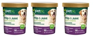 PetNC Natural Care Hip and Joint Soft Chews Liver for Dogs, 90 Count-3 packs