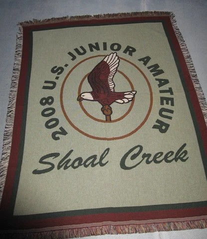 2008 U.S. Junior Amateur at Shoal Creek G.C. Blanket/Quilt Throw 70" x 52" Cover