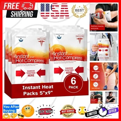 Compressas quentes instantâneas On-the-Go - 6 pacotes para estilos de vida ativos e alívio da dor - Imagem 1 de 4