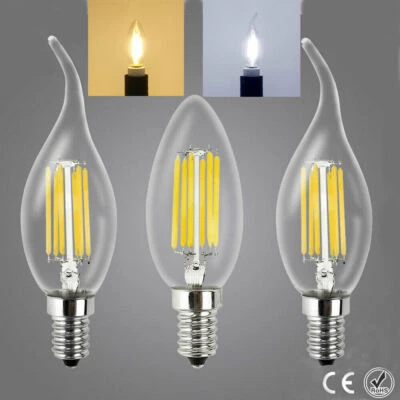Vintage Retro Dimmable LED Filament Light Bulbs E14 SES 2W 4W 6W 220V Lamps RE - Image 1 of 4