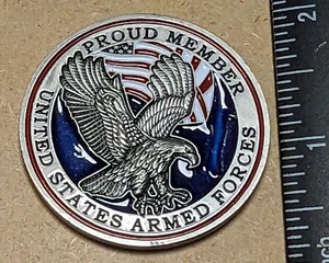 US Military Armed Forces Challenge Coin Veterans Metal Army Navy Marines Air... - Picture 1 of 2