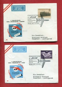 Österreich -  1.Caravelle Flug AUA - Wien-Frankfurt -1963 ( 28221 ) - Picture 1 of 1