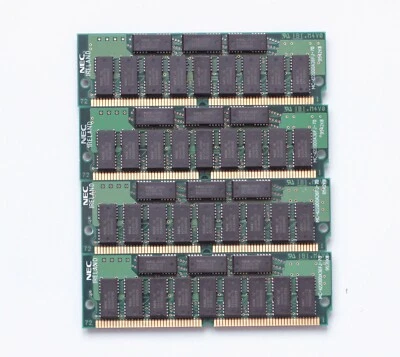 Lot of 4x8MB FPM memory - NEC MC-422000A36FJ - SIMM 72pin - 32MB - 70ns - TESTED - Image 1 of 2