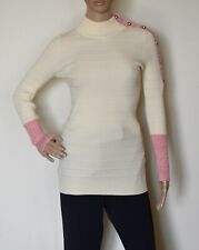 MAX& Co by MAX MARA. Stretch Viscose Blend Sweater in Ivory,  Size M