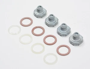 (4 Pack) Power Valve Block Off Plugs & Reusable Gaskets- Fits: Holley Carburetor - Bild 1 von 4
