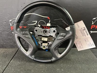 Volante Hyundai Sonata 2011-2015 envuelto en cuero híbrido negro Foto 1 de 4