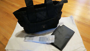 Marc Jacobs NY Quilted Nylon Baby Bag Changing Pad Black $325 Authentic New NWT