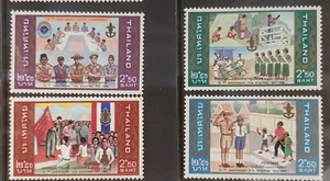 Thailand 1986 75th anniversary Thai scouting set 4 mint never hinged - Picture 1 of 1