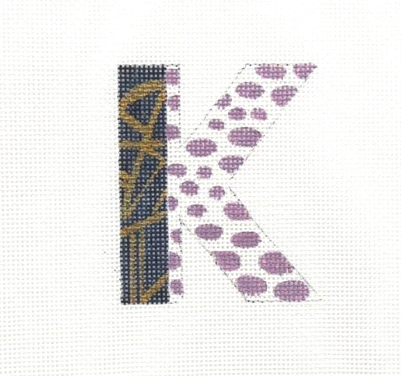 Colors of Praise Greek Letter KAPPA Handpainted Needlepoint Canvas 2 - Image 1 of 1