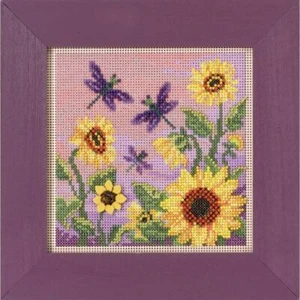 Mill Hill Buttons & Beads Counted Cross Stitch Kit 5"X5" Sunflower Garden (14 Co - Picture 1 of 1