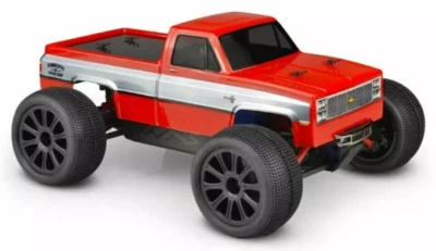 NEW IN PACKAGE JCONCEPSTS 0382 1982 GMC K10 , CLEAR BODY, 1/16TH E-REVO , SUMMIT - Image 1 of 4